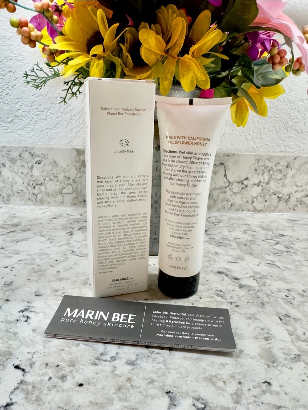 Marin Bee Honey Shave Moisture Rich Concentrate Shave Cream